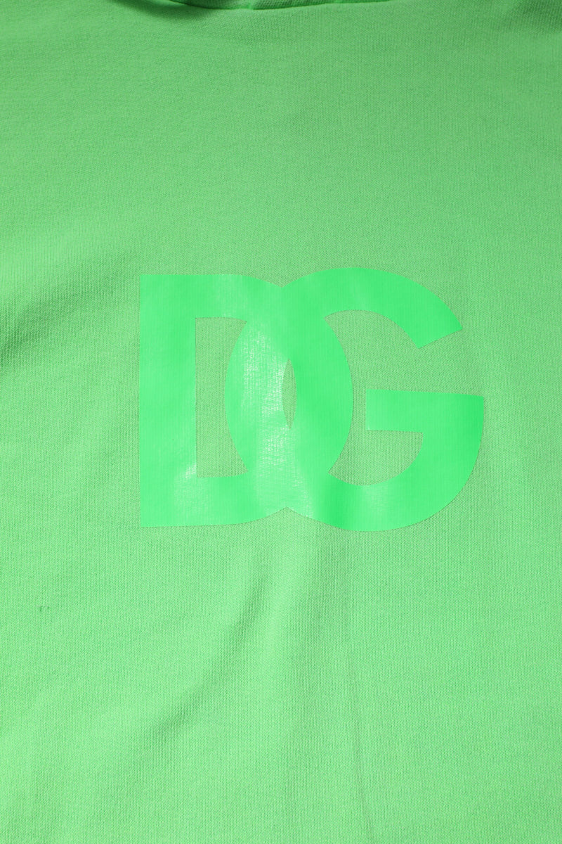 Dolce &amp; Gabbana groene katoenen sweater met kap en DG-logo