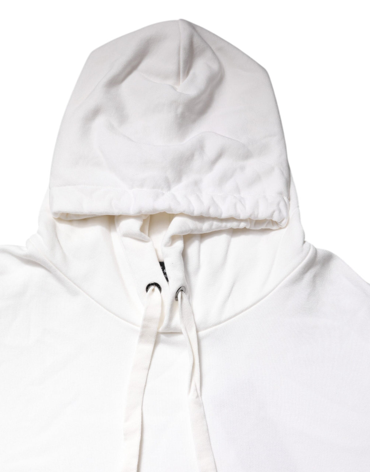 Sweat à capuche en coton blanc avec logo embossé de Dolce &amp; Gabbana