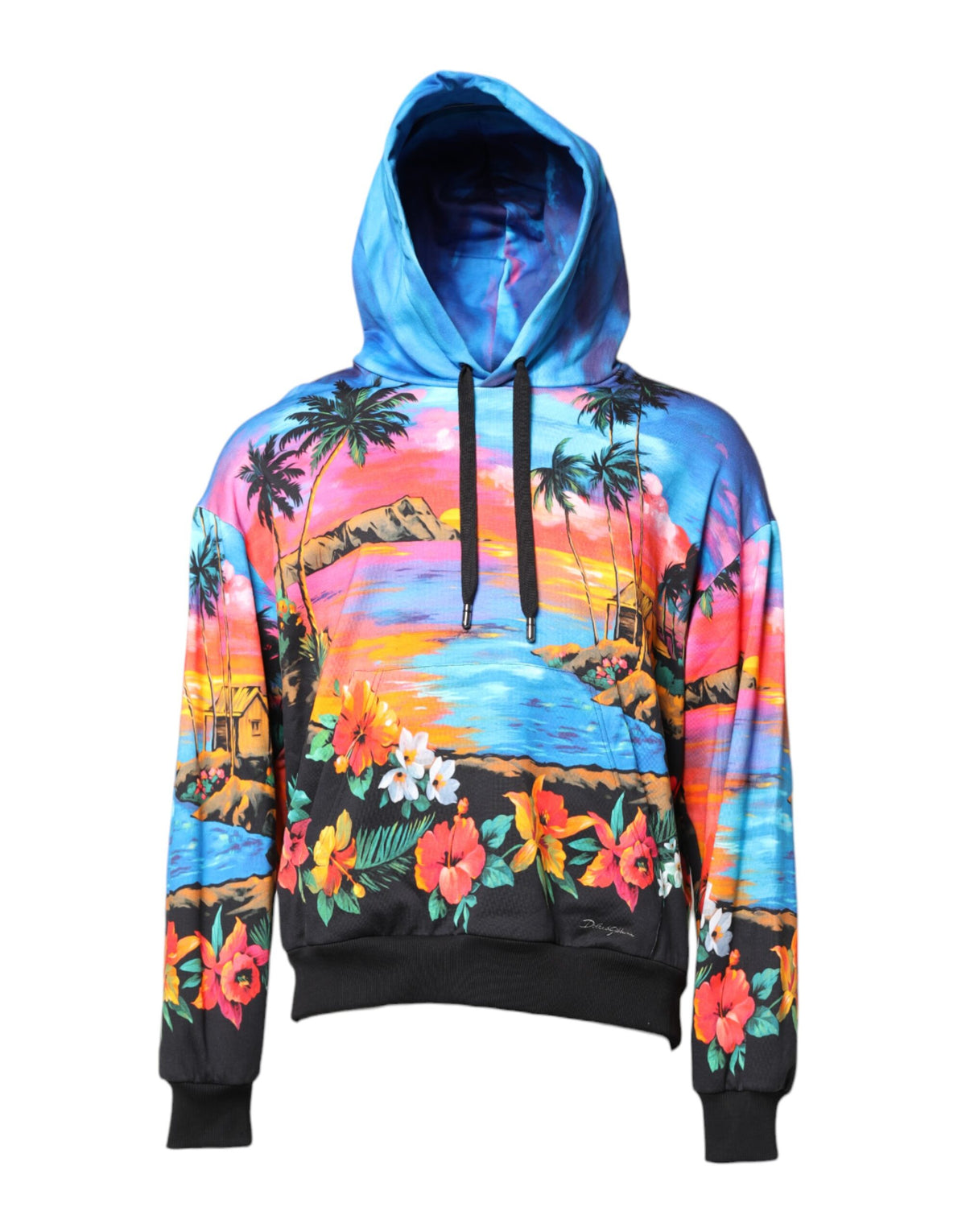 Pull à capuche en sweat multicolore imprimé Dolce &amp; Gabbana