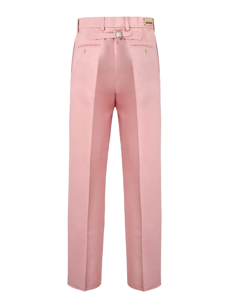 Gucci Light Pink Cotton Casual Pants for Men - Effortless Style