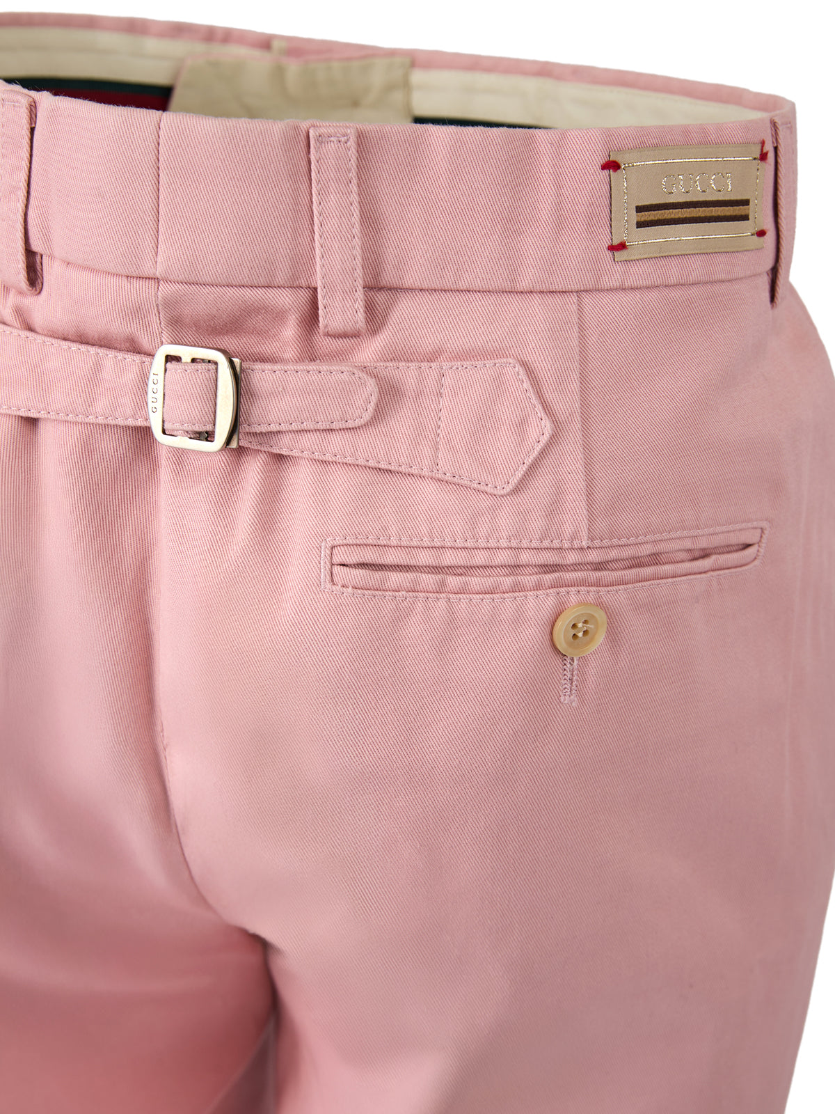Gucci Light Pink Cotton Casual Pants for Men - Effortless Style