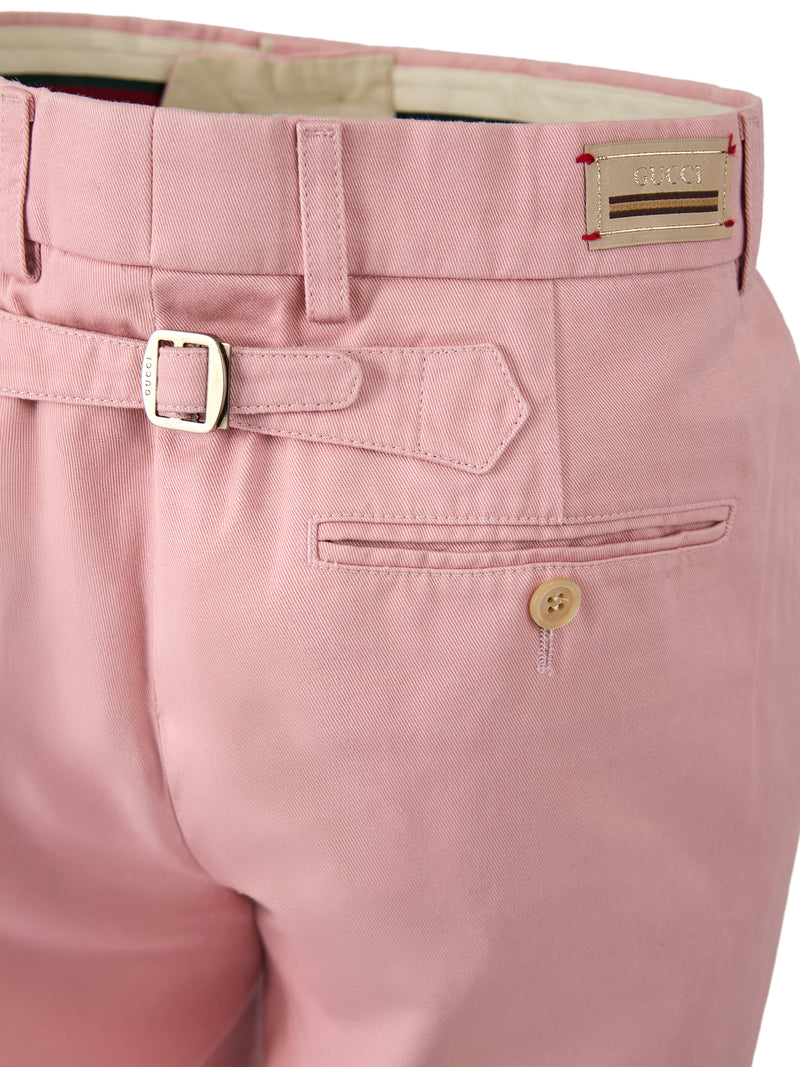 Gucci Light Pink Cotton Casual Pants for Men - Effortless Style