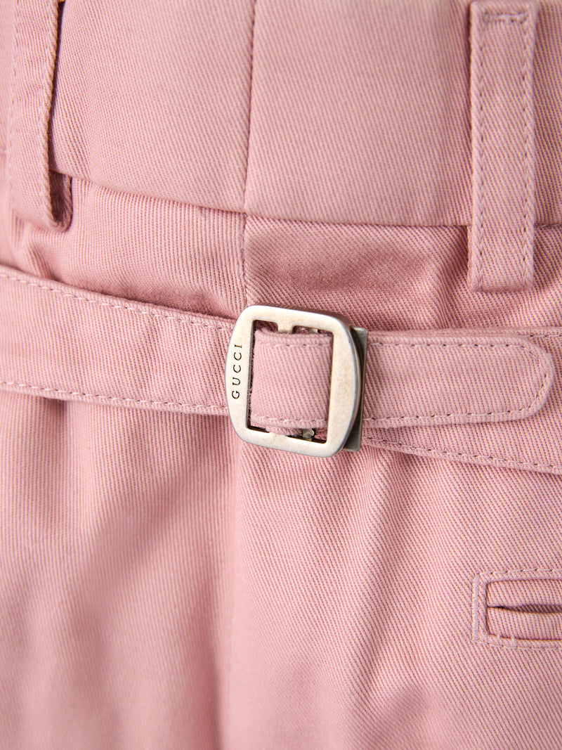 Gucci Light Pink Cotton Casual Pants for Men - Effortless Style