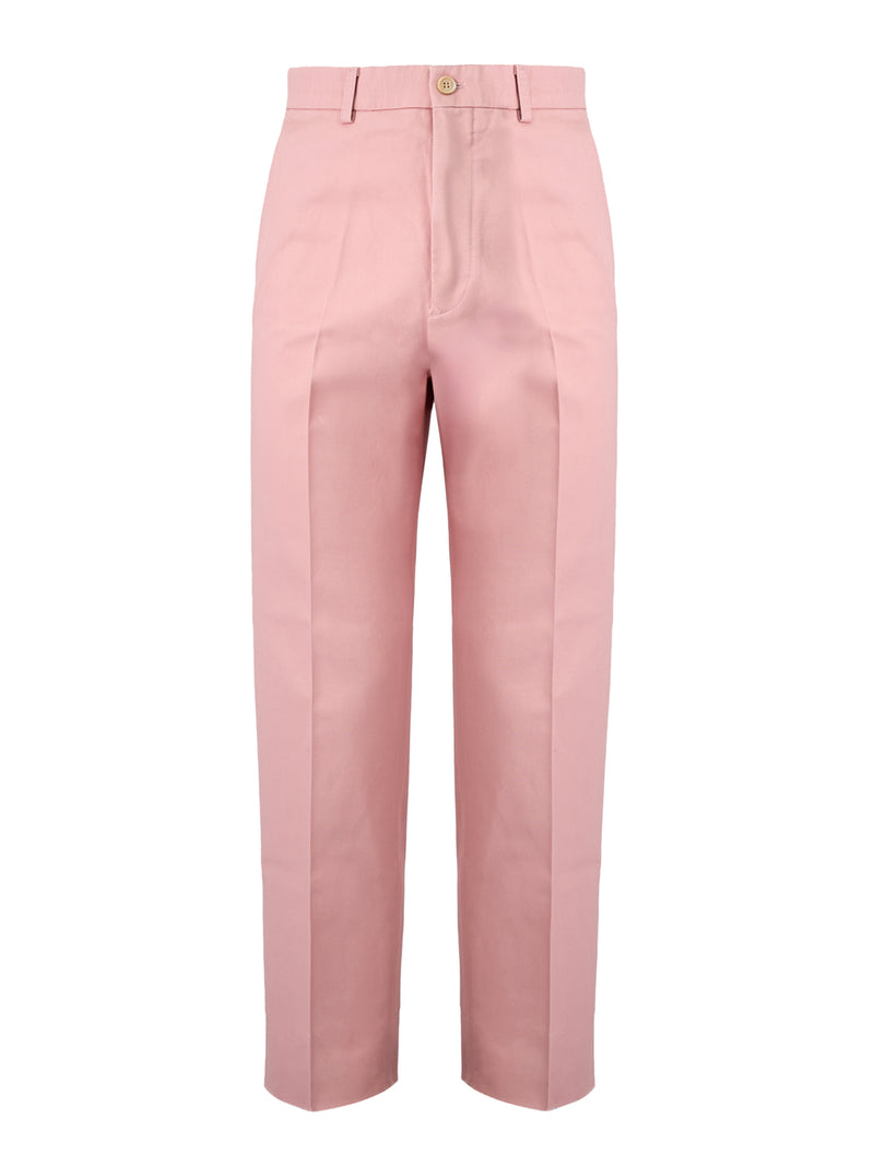 Gucci Light Pink Cotton Casual Pants for Men - Effortless Style