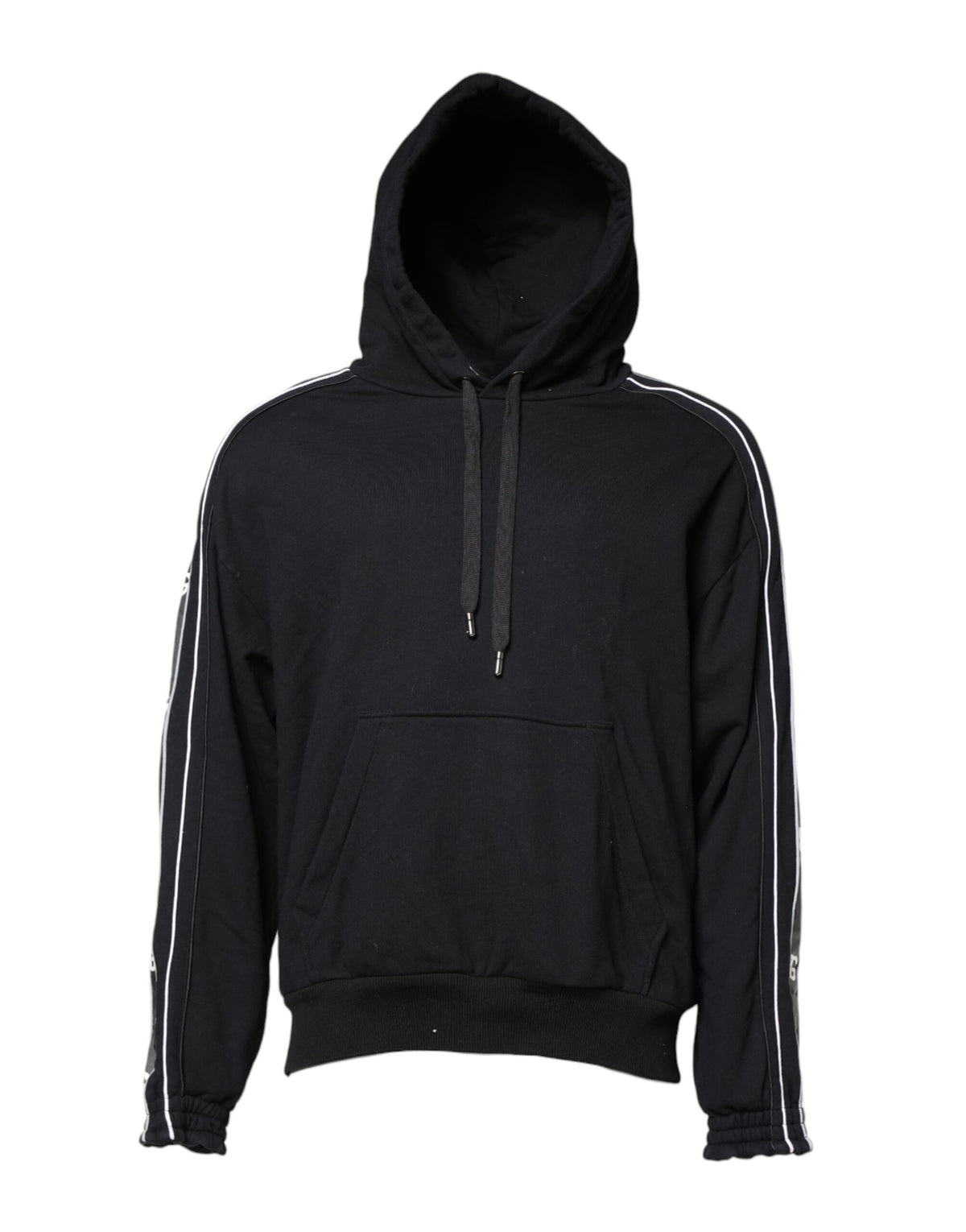 Sweat à capuche en coton noir avec logo Dolce &amp; Gabbana