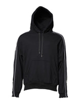 Sweat à capuche en coton noir avec logo Dolce &amp; Gabbana