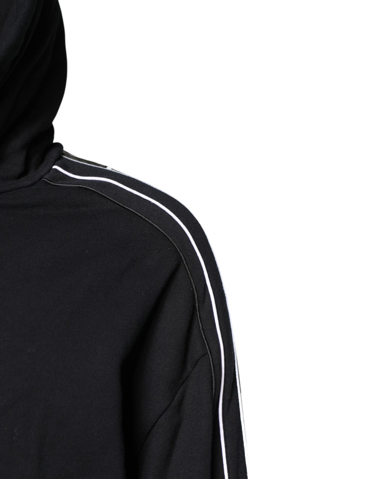 Sweat à capuche en coton noir avec logo Dolce &amp; Gabbana