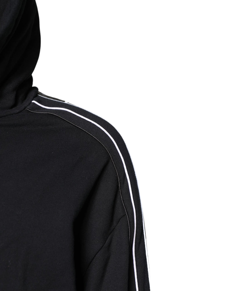 Sweat à capuche en coton noir avec logo Dolce &amp; Gabbana