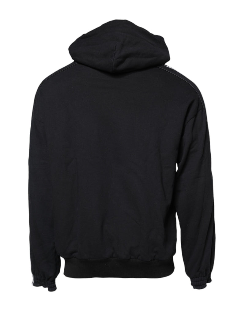 Sweat à capuche en coton noir avec logo Dolce &amp; Gabbana