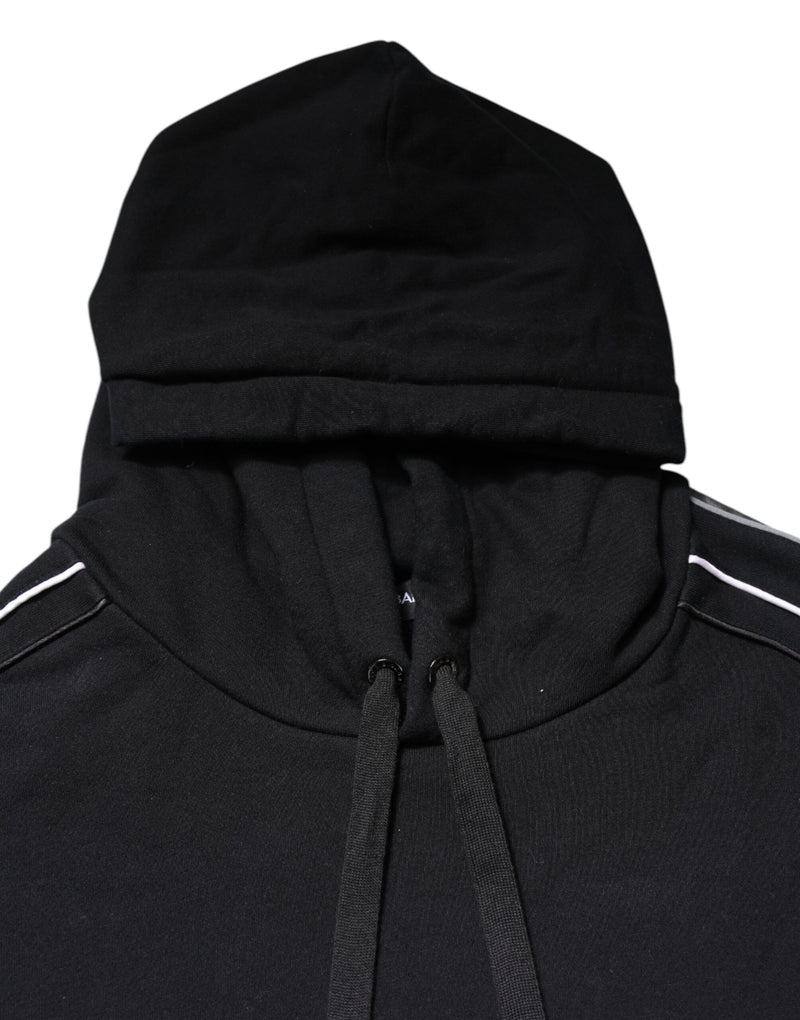 Sweat à capuche en coton noir avec logo Dolce &amp; Gabbana