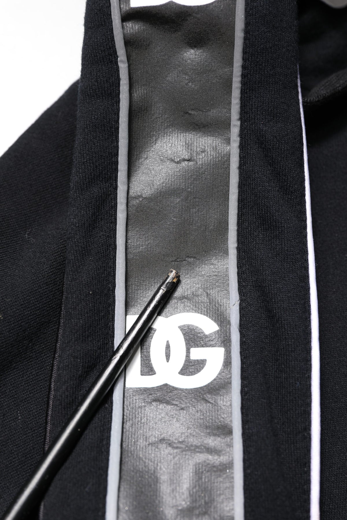 Sweat à capuche en coton noir avec logo Dolce &amp; Gabbana