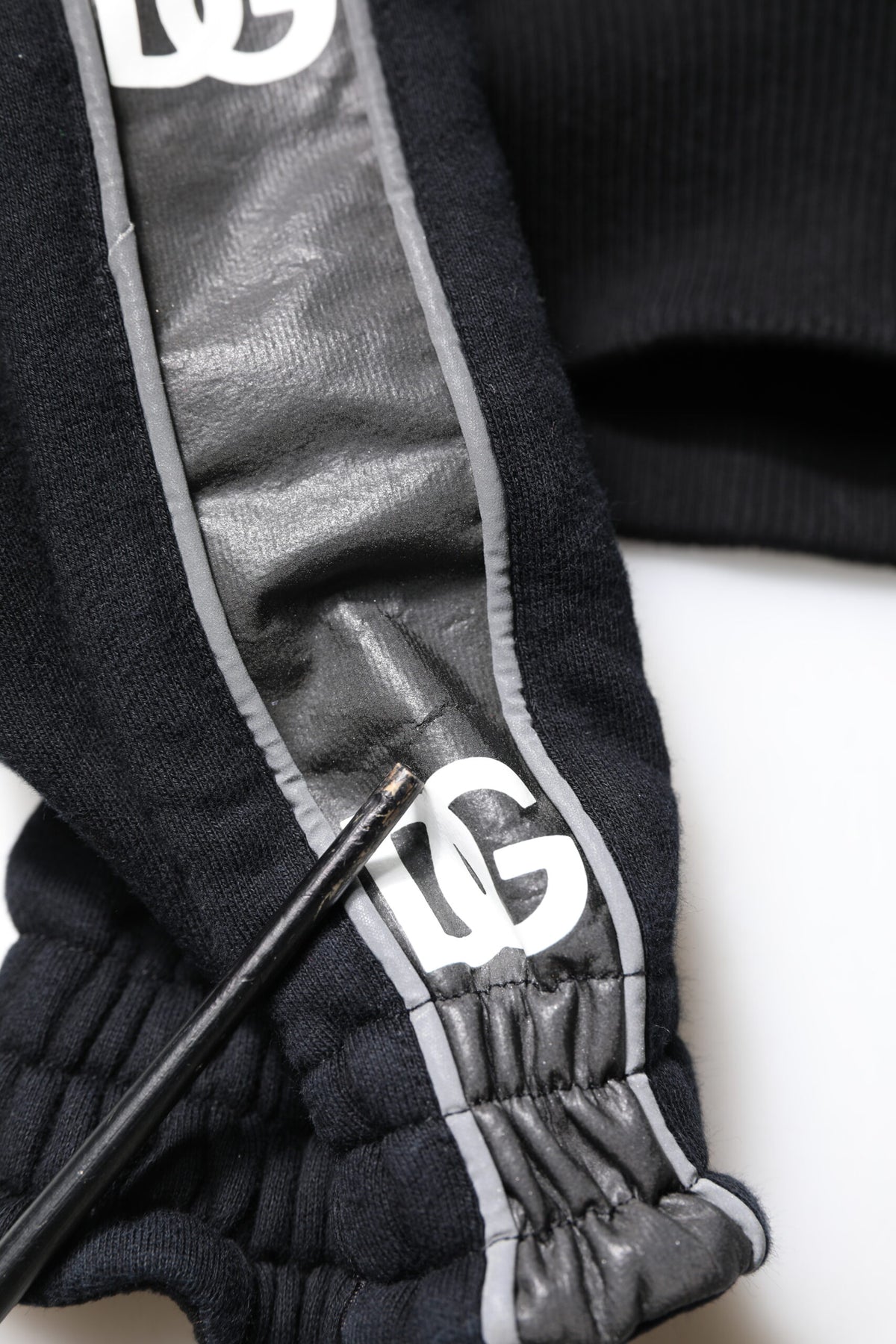 Sweat à capuche en coton noir avec logo Dolce &amp; Gabbana
