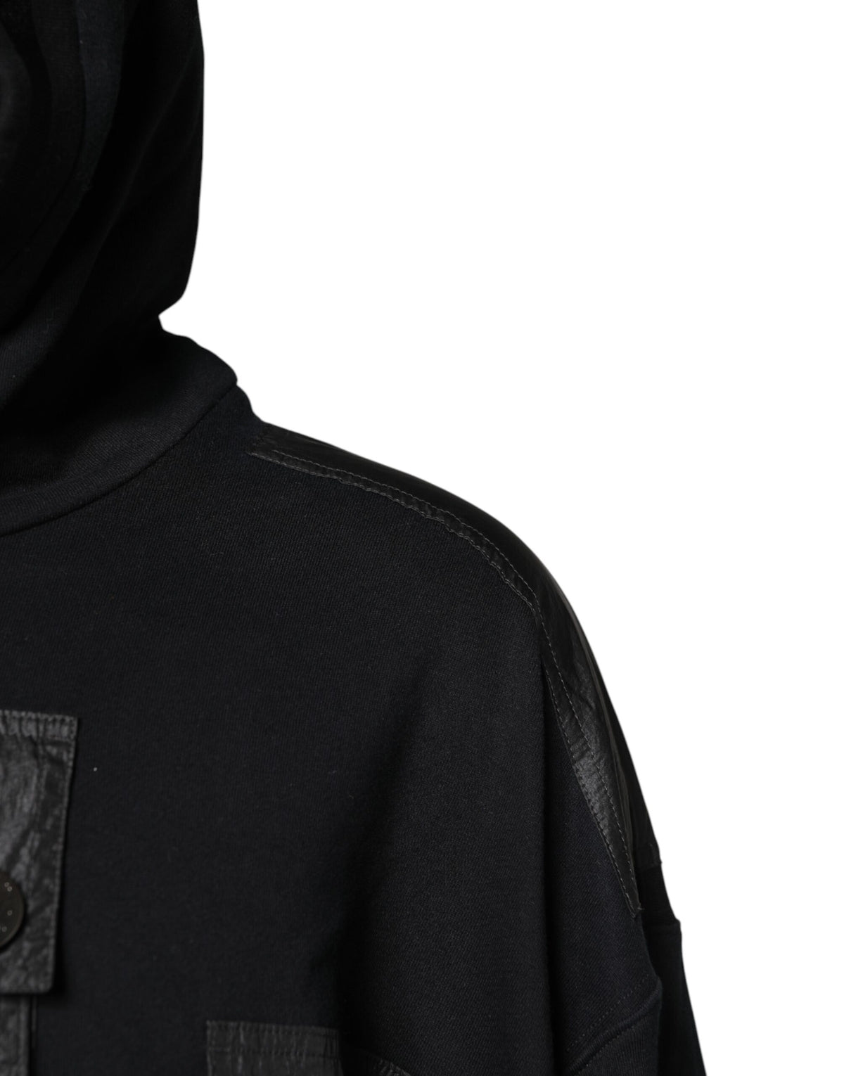Pull en coton noir à capuche de Dolce &amp; Gabbana