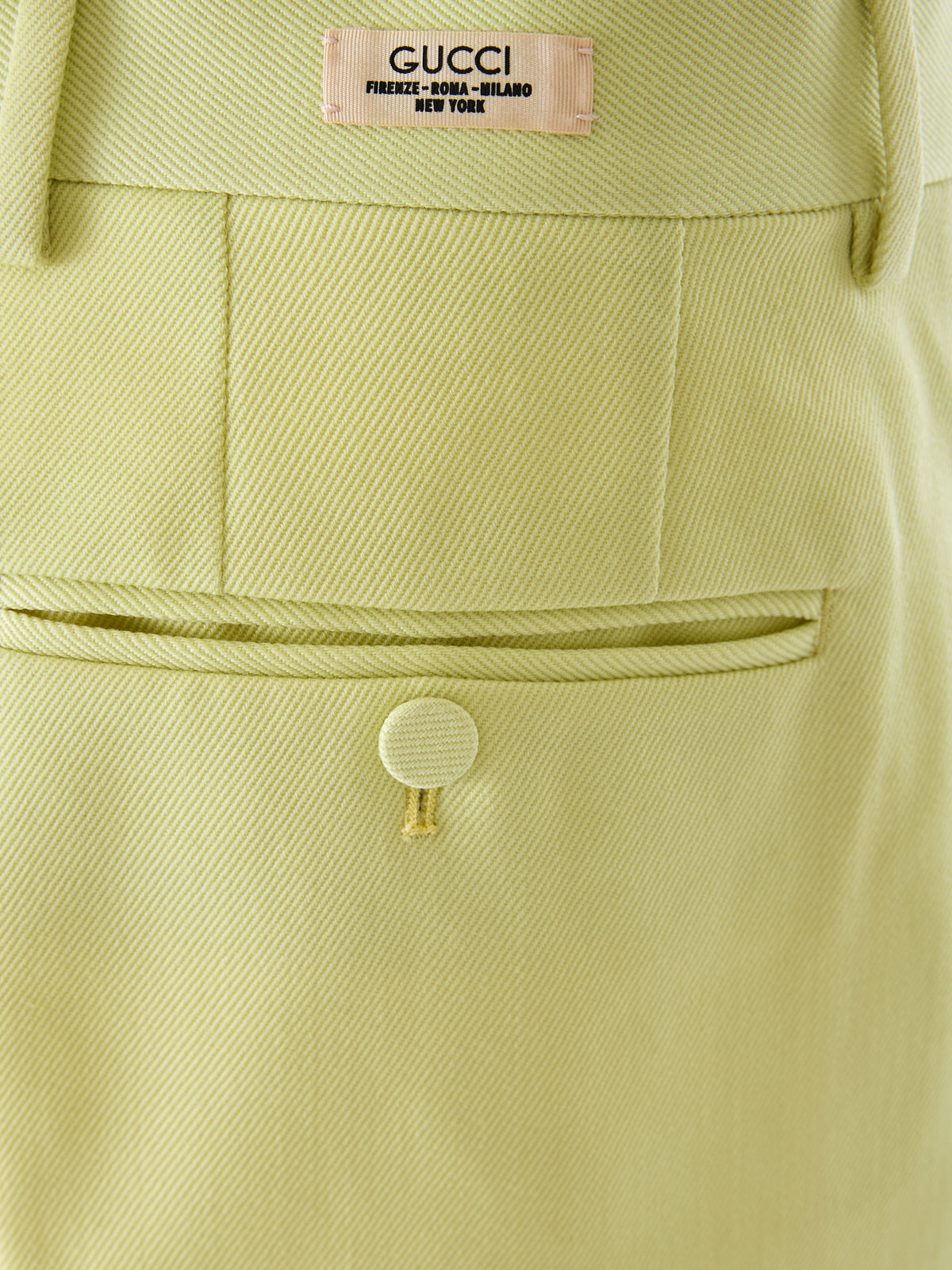 Pantalon en polyester jaune citron Gucci