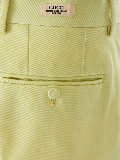 Pantalon en polyester jaune citron Gucci