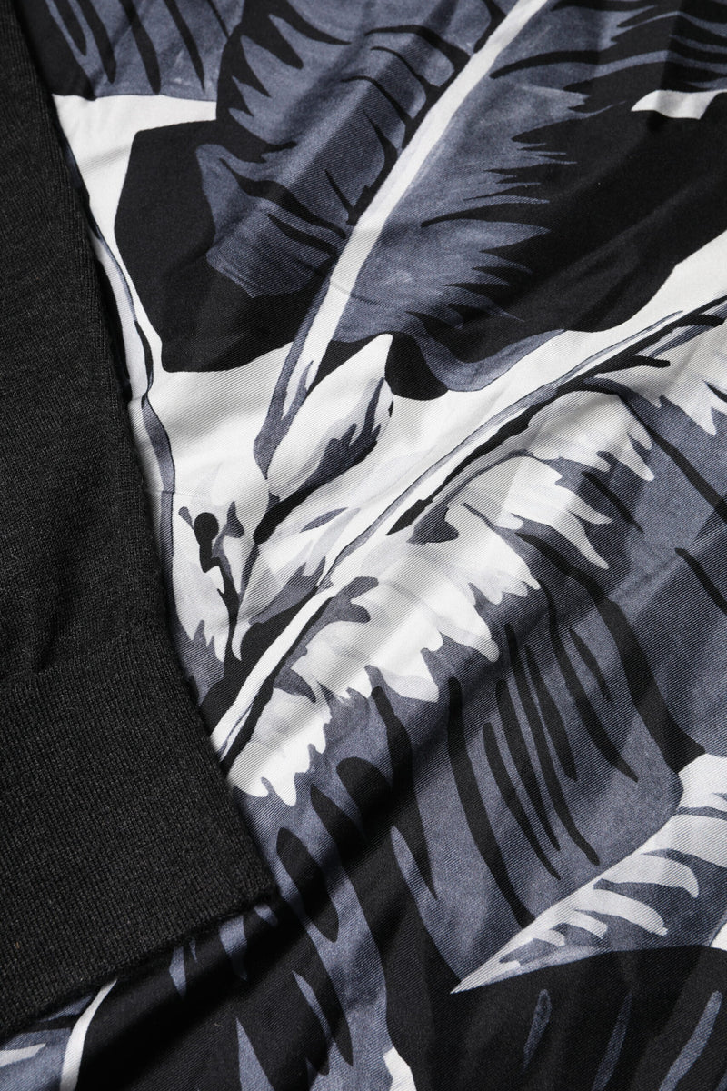 Pull en tricot noir à imprimé pour homme de Dolce &amp; Gabbana