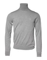 Pull en laine grise à porter par-dessus la tête pour homme, Dolce &amp; Gabbana