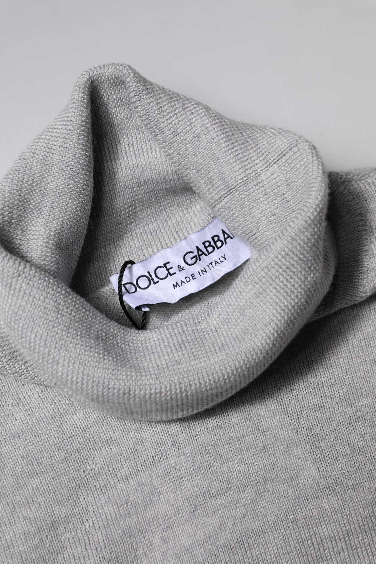 Pull en laine grise à porter par-dessus la tête pour homme, Dolce &amp; Gabbana
