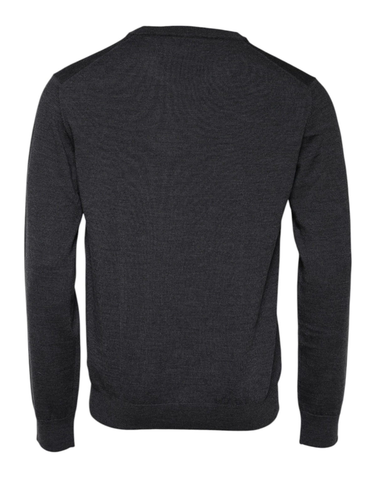 Pull en laine grise à logo brodé pour homme de Dolce &amp; Gabbana