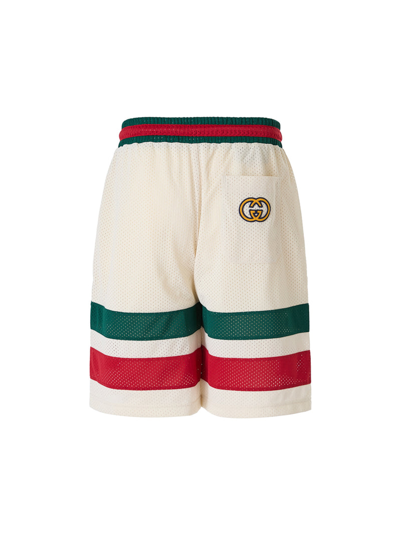 Gucci Cream Polyester Logo Shorts for Men - Luxury Comfort