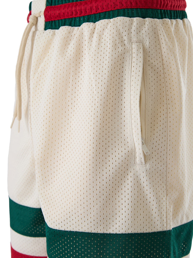 Gucci Cream Polyester Logo Shorts for Men - Luxury Comfort