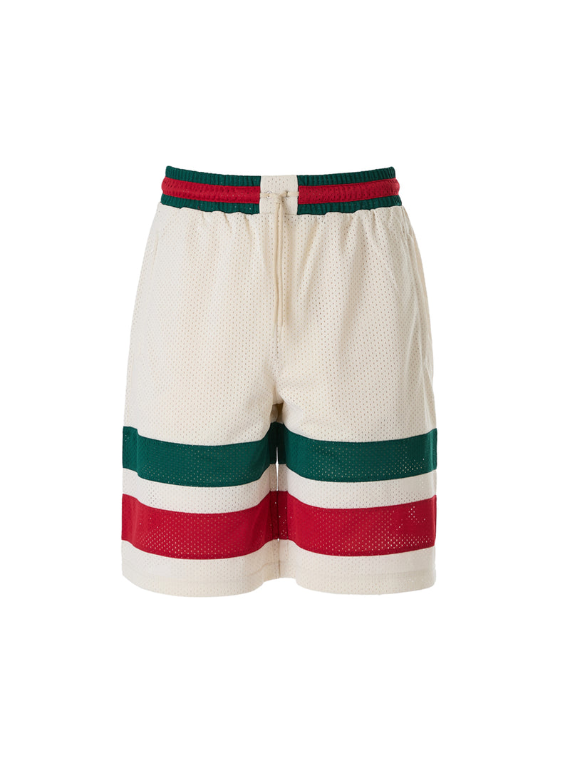 Gucci Cream Polyester Logo Shorts for Men - Luxury Comfort