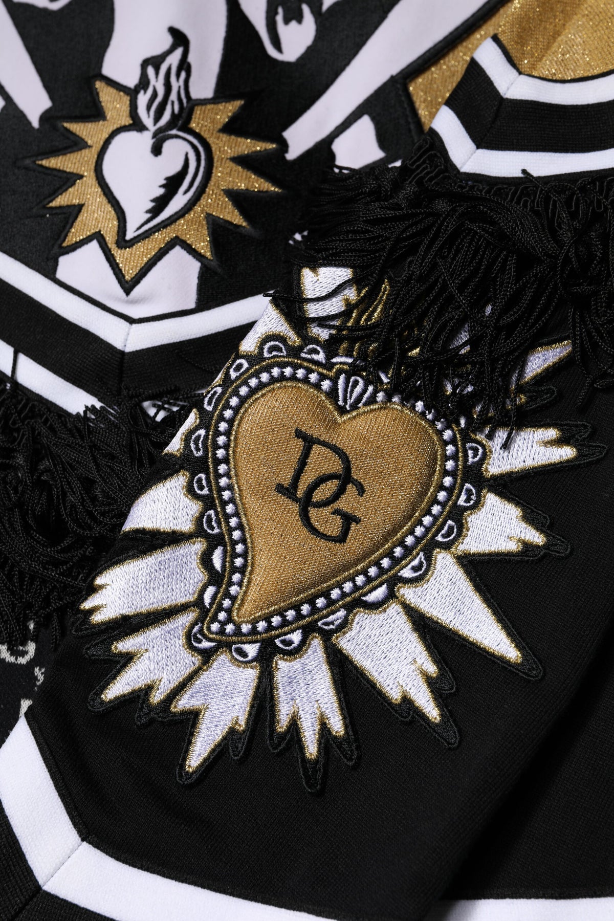 Pull en coton à col rond multicolore de Dolce &amp; Gabbana