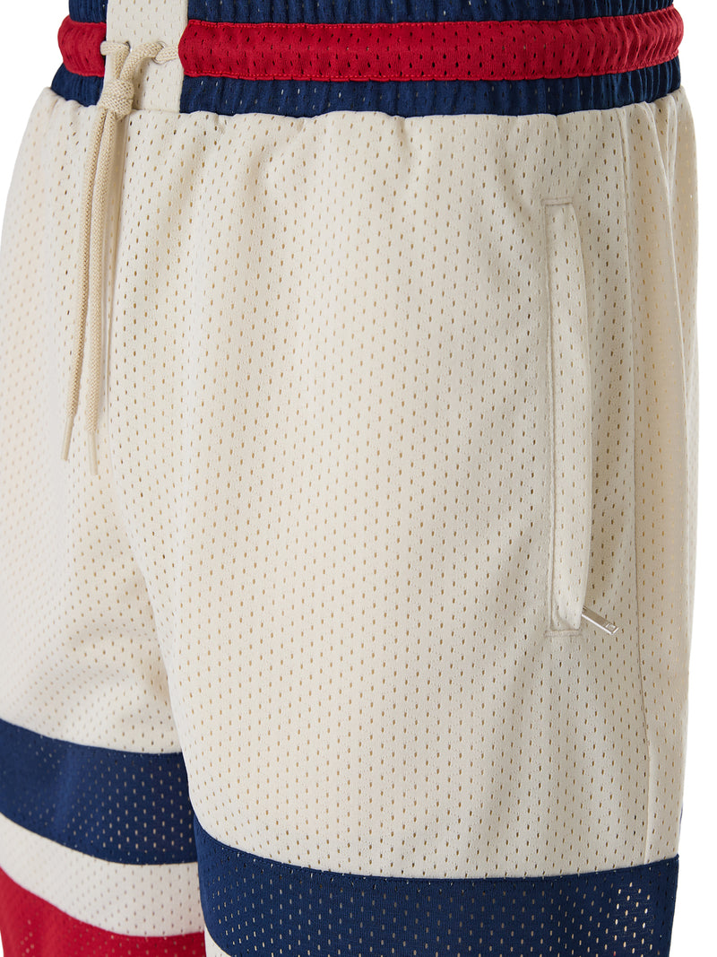 Gucci Cream Polyester Logo Shorts for Men - Luxury Comfort