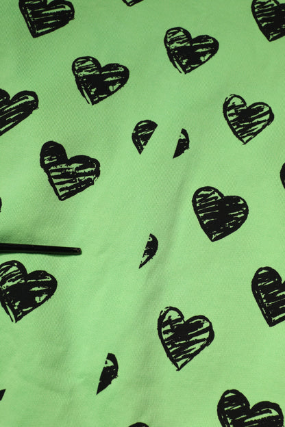 Dolce & Gabbana groene hartjesprint crewneck trui