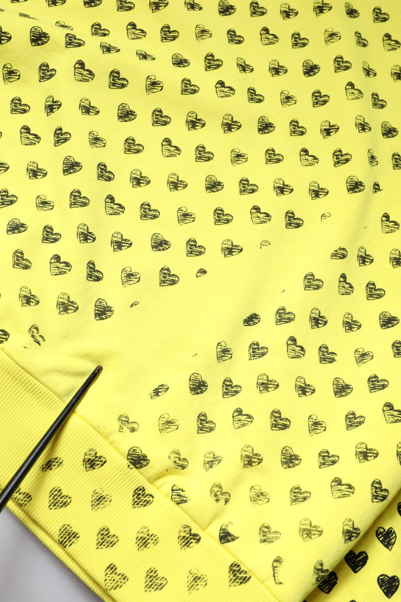 Dolce &amp; Gabbana gele hartjes-trui met ronde hals voor heren