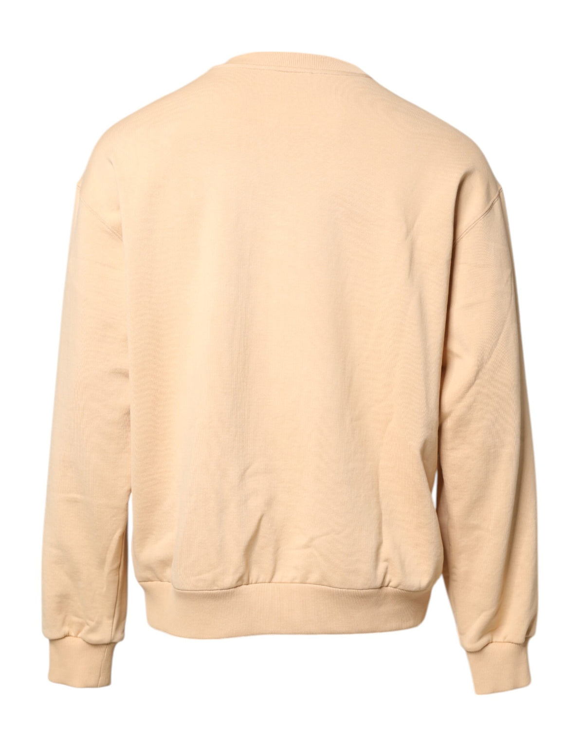 Pull en jersey à col rond beige avec imprimé cerise de Dolce &amp; Gabbana
