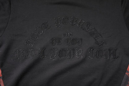 Pull en jersey à col rond noir brodé de Dolce & Gabbana