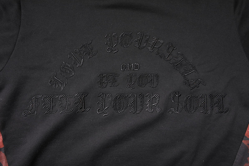 Pull en jersey à col rond noir brodé de Dolce &amp; Gabbana