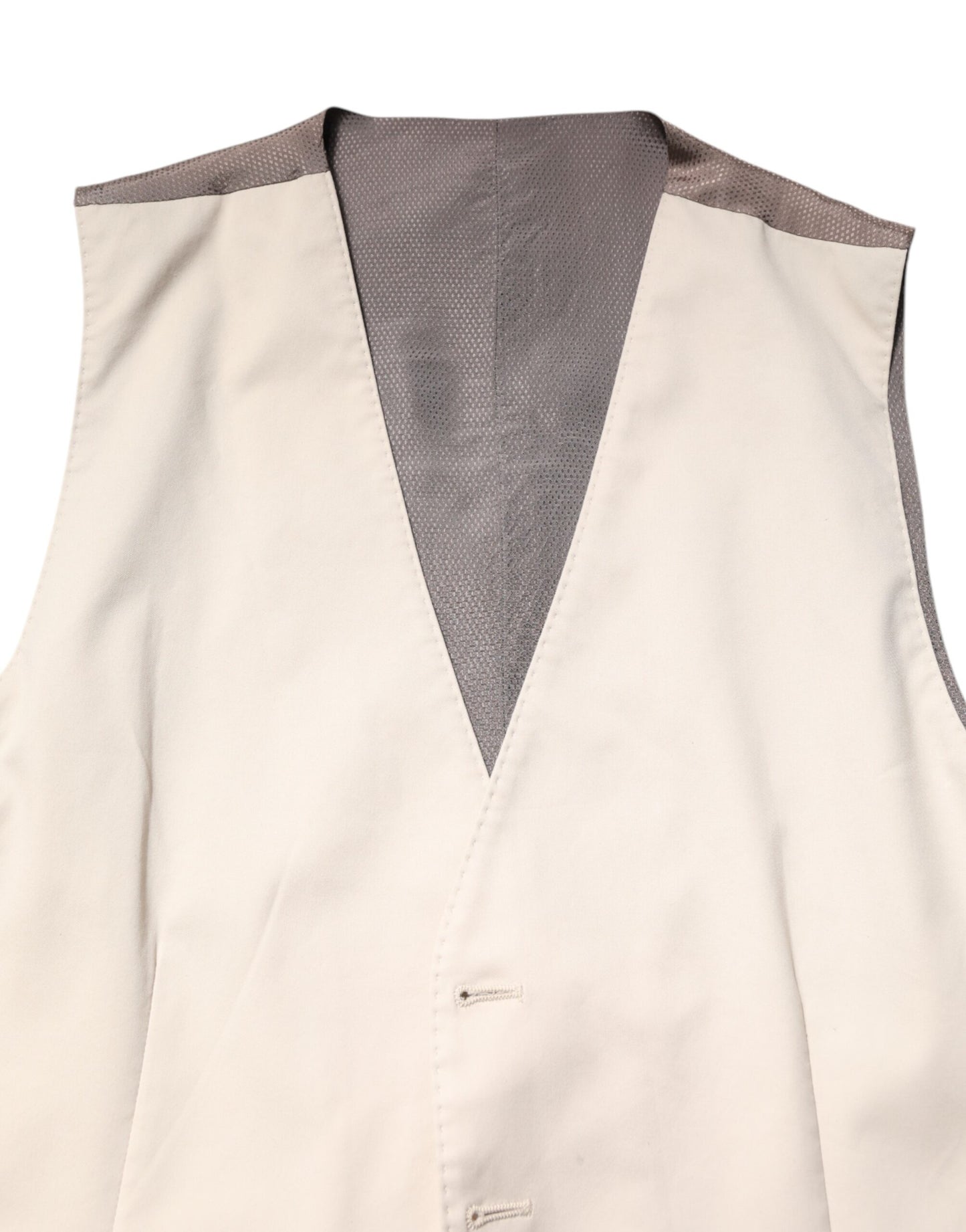 Gilet sans manches beige gris pour homme, Dolce & Gabbana, pour tenue formelle.
