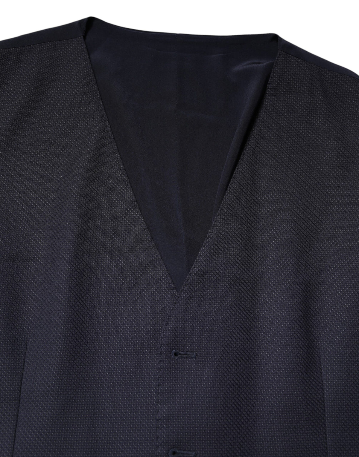 Dolce & Gabbana Black Wool Waistcoat - Elegant Formal Vest