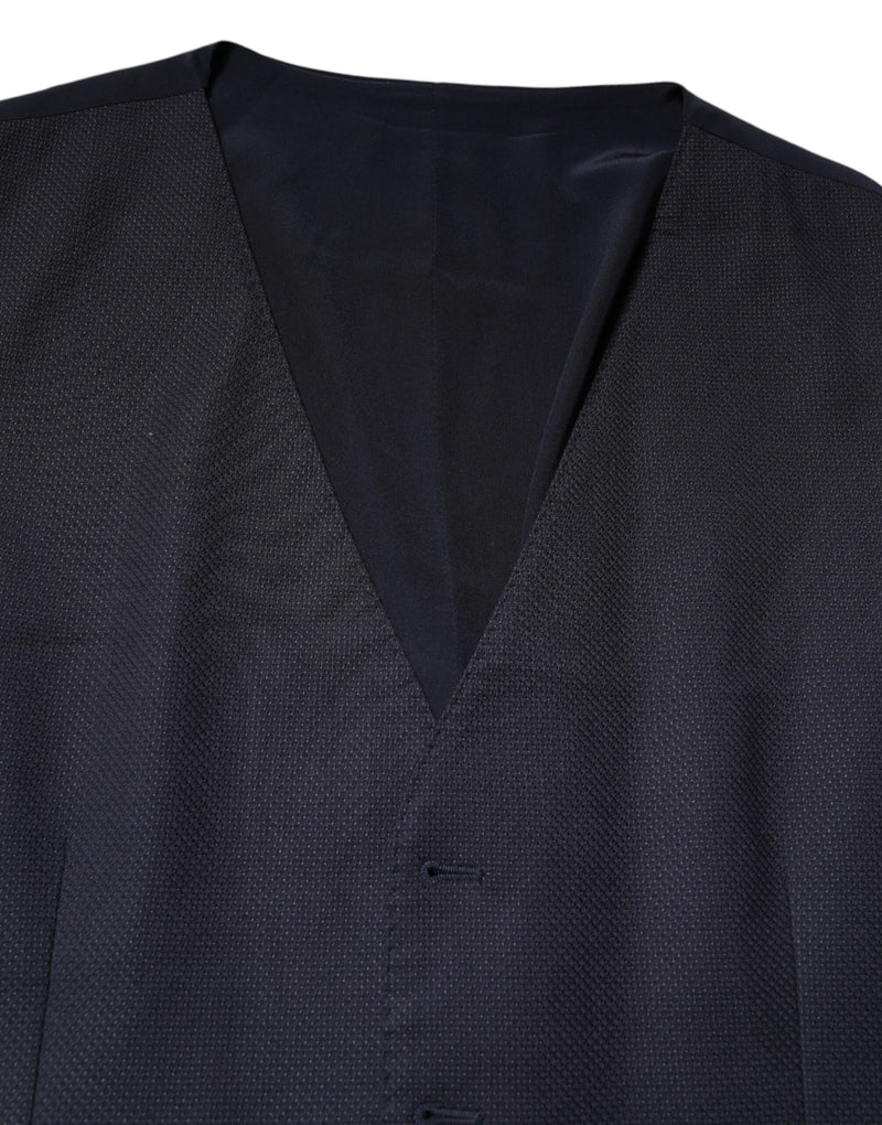 Dolce & Gabbana Black Wool Waistcoat - Elegant Formal Vest