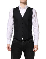 Dolce & Gabbana Black Wool Waistcoat - Elegant Formal Vest