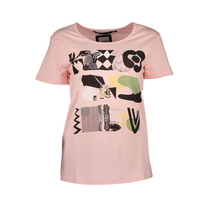 T-shirt femme en coton rose Silvian Heach