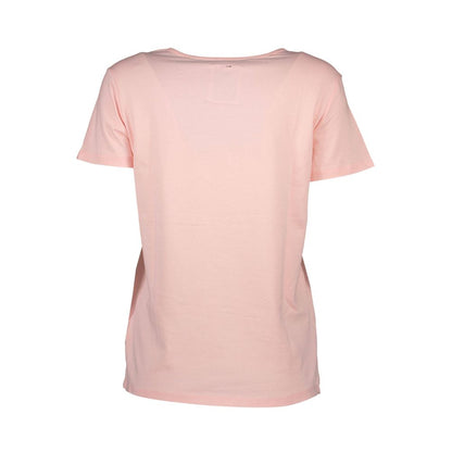 T-shirt femme en coton rose Silvian Heach