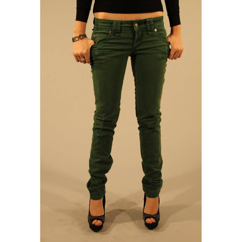 Jean Femme John Galliano Vert en Coton - Élégant et Confortable