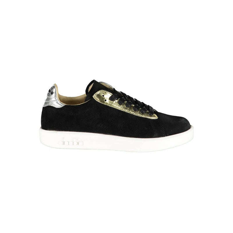 Diadora Black Leather Women Sneaker - Élégance et Confort