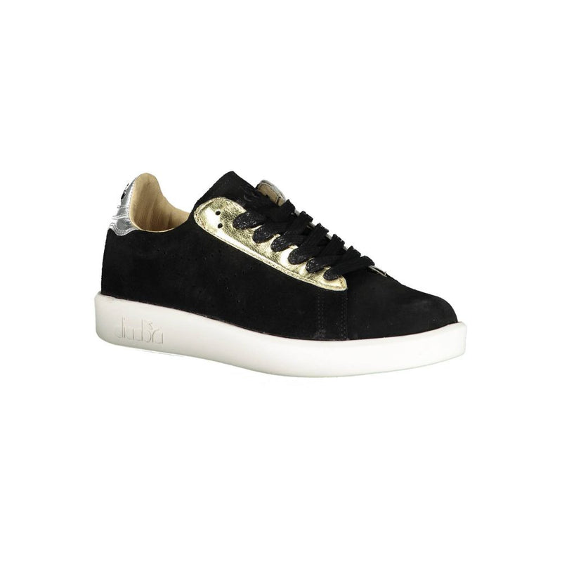 Diadora Black Leather Women Sneaker - Élégance et Confort