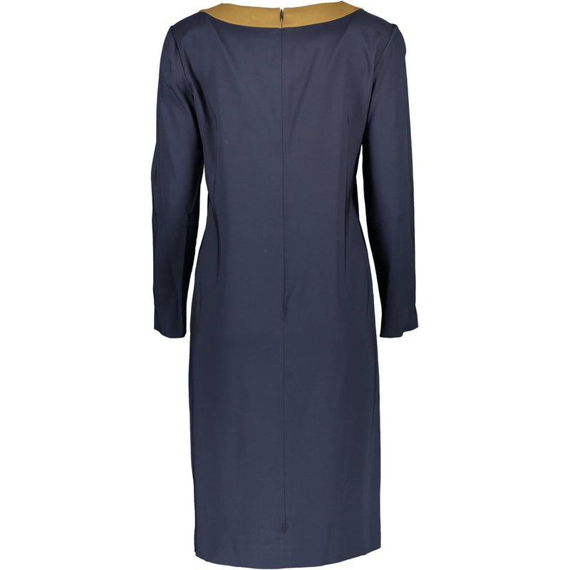 Gant Blue Viscose Women Dress - Chic & Sophisticated Style