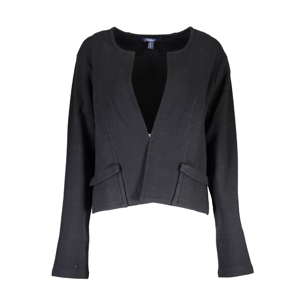 Gant Black Wool Women Cardigan - Timeless Elegance