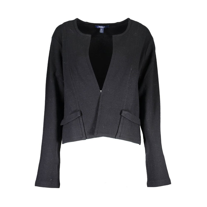 Gant Black Wool Women Cardigan - Timeless Elegance