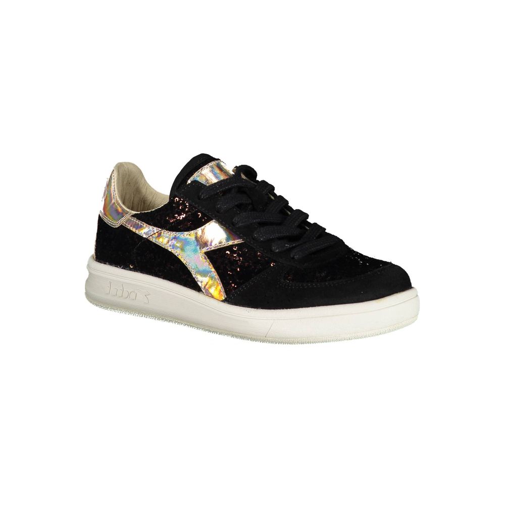 Diadora Black Leather Women Sneaker - Élégance et Confort