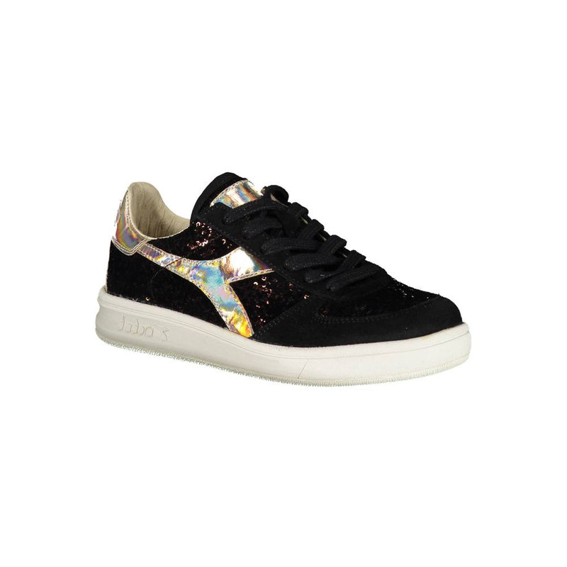 Diadora Black Leather Women Sneaker - Élégance et Confort
