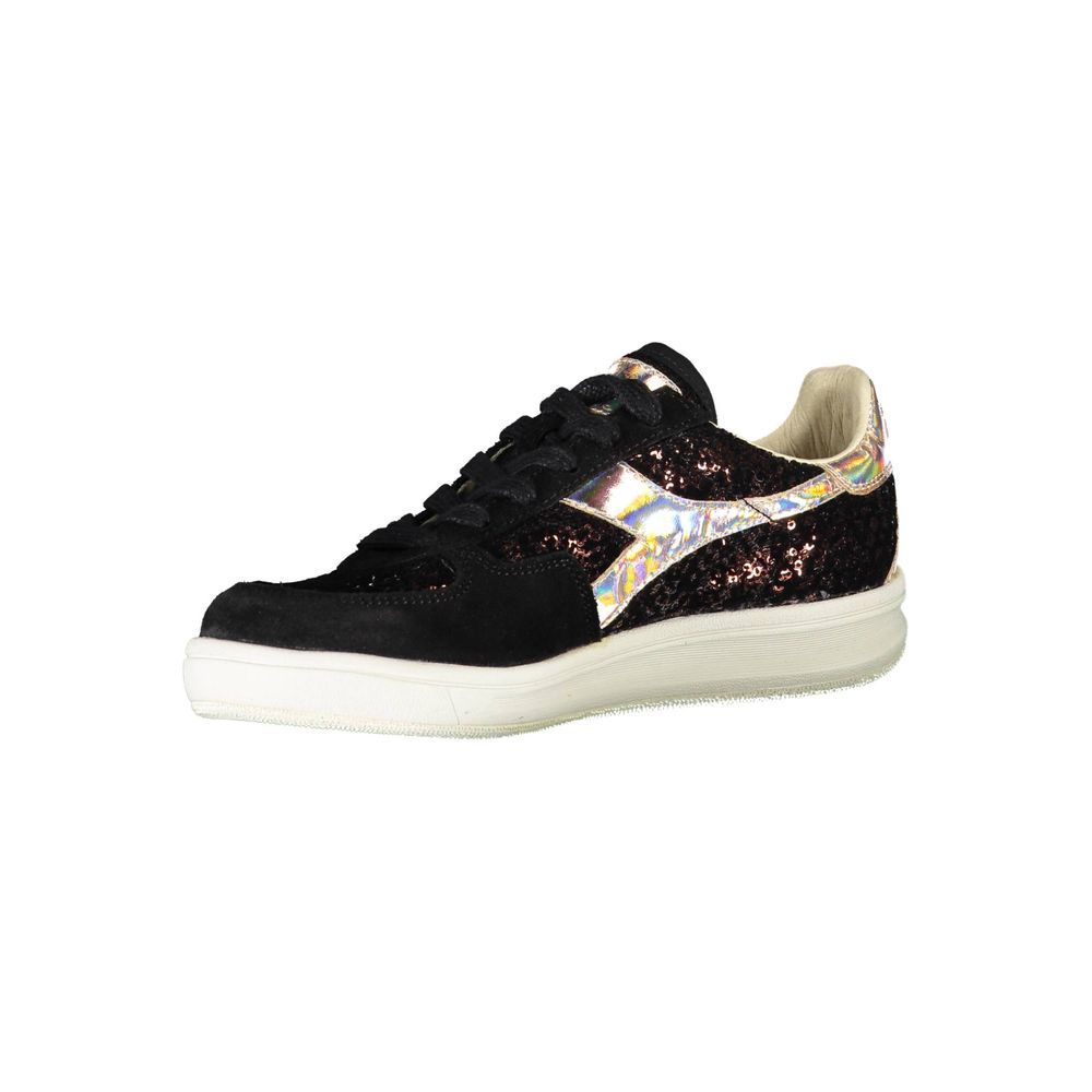 Diadora Black Leather Women Sneaker - Élégance et Confort