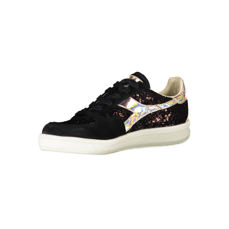 Diadora Black Leather Women Sneaker - Élégance et Confort