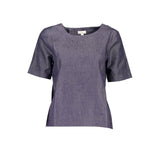 Gant T-Shirt Femme Bleu en Coton - Style Chic à Manches Courtes